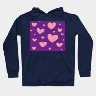 Pink and Purple Heart Pattern Hoodie